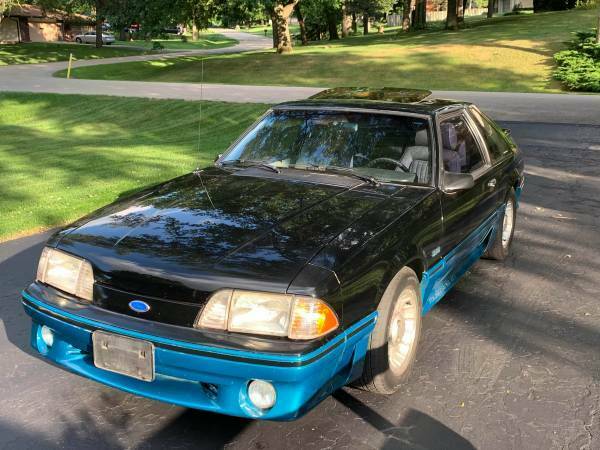 1989 Black Ford Mustang Hatchback