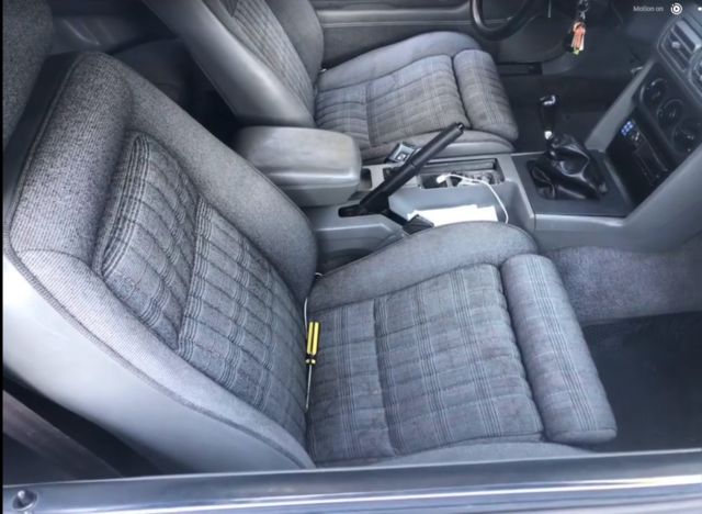 1989 White Ford Mustang