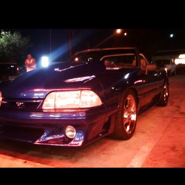 1989 Viper Blue Pearl Ford Mustang Convertible