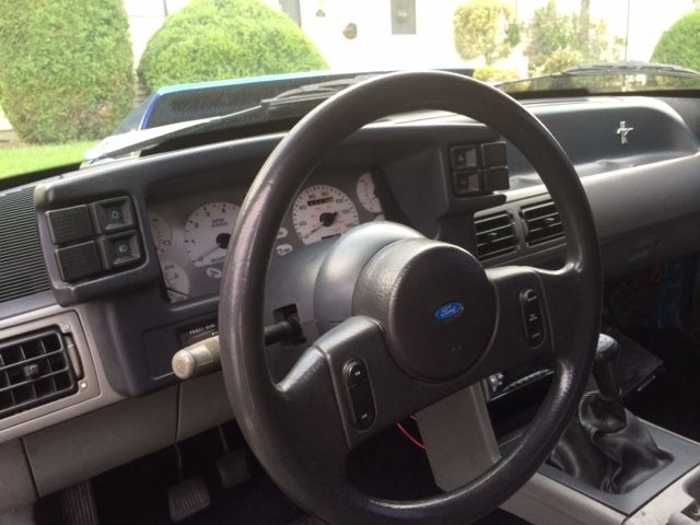 1989 Viper Blue Pearl Ford Mustang Convertible
