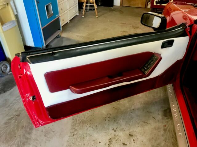 1989 Red Ford Mustang Convertible