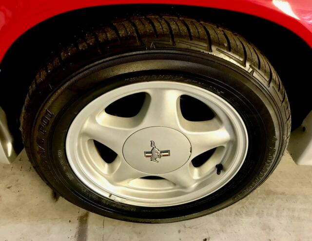 1989 Red Ford Mustang Convertible