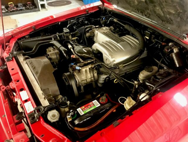 1989 Red Ford Mustang Convertible