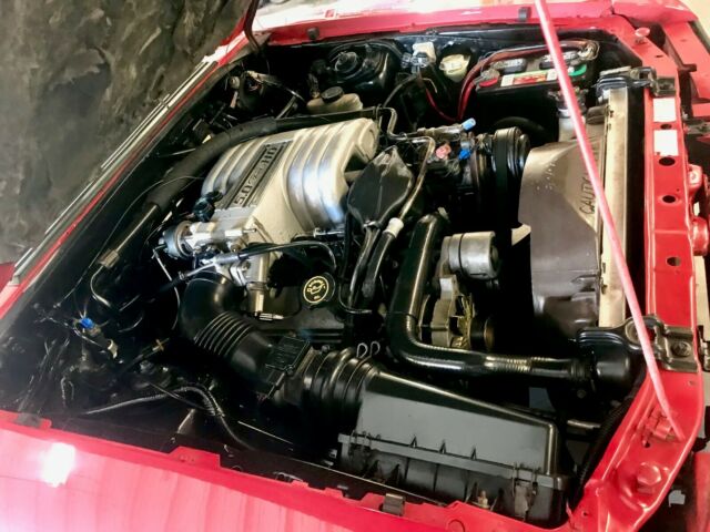 1989 Red Ford Mustang Convertible