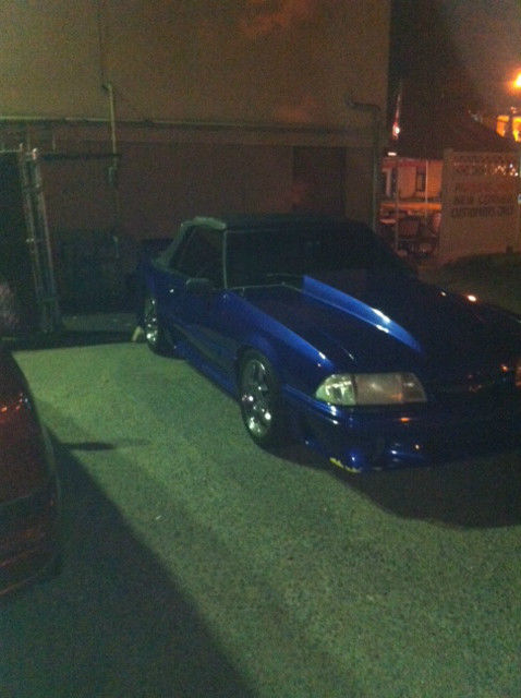 1989 Viper Blue Pearl Ford Mustang Convertible