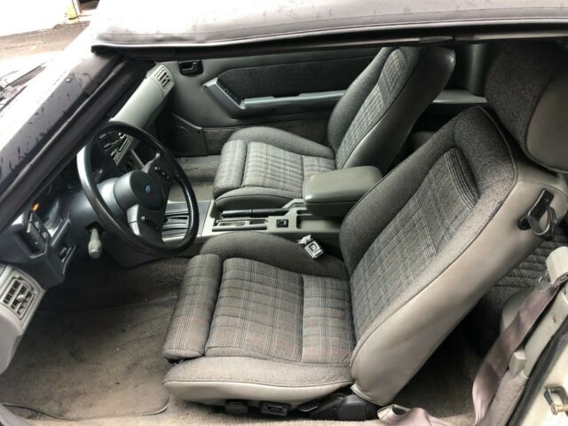 1989 White Ford Mustang Convertible