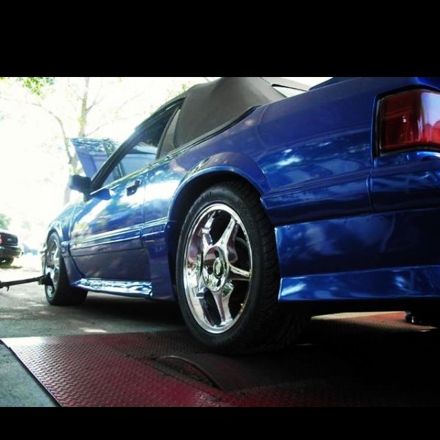 1989 Viper Blue Pearl Ford Mustang Convertible