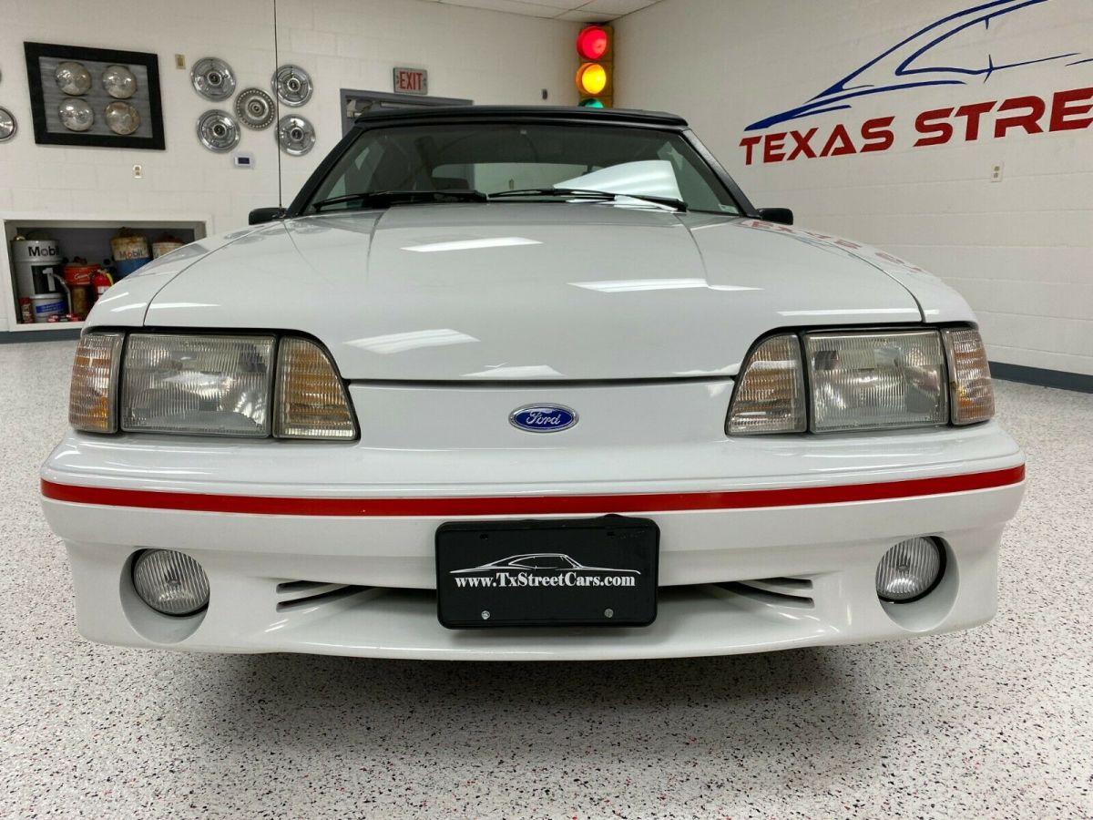 1989 White Ford Mustang Convertible