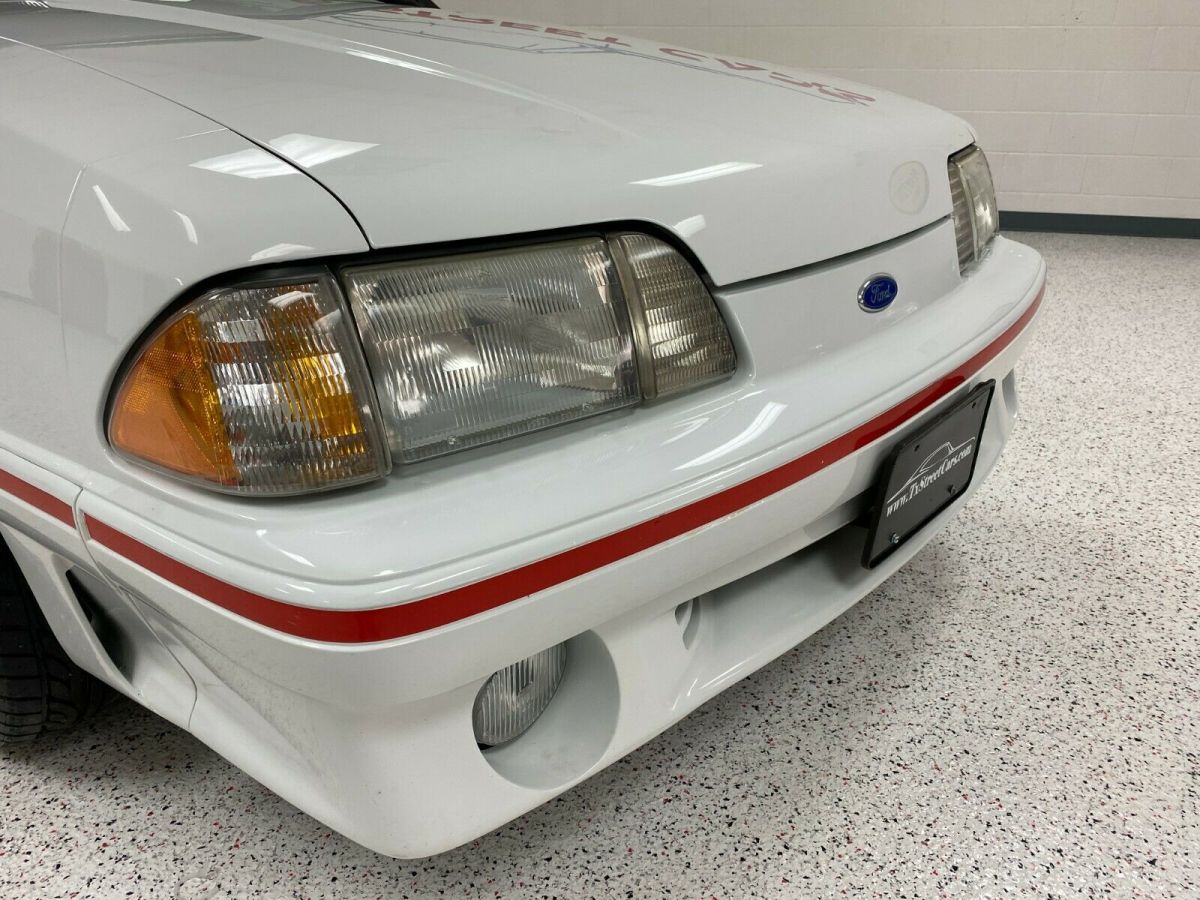 1989 White Ford Mustang Convertible