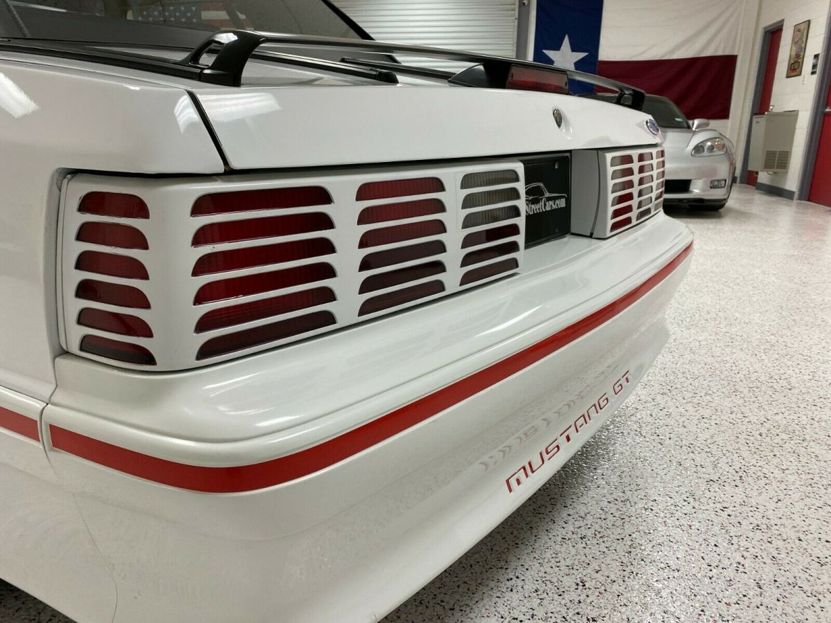 1989 White Ford Mustang Convertible
