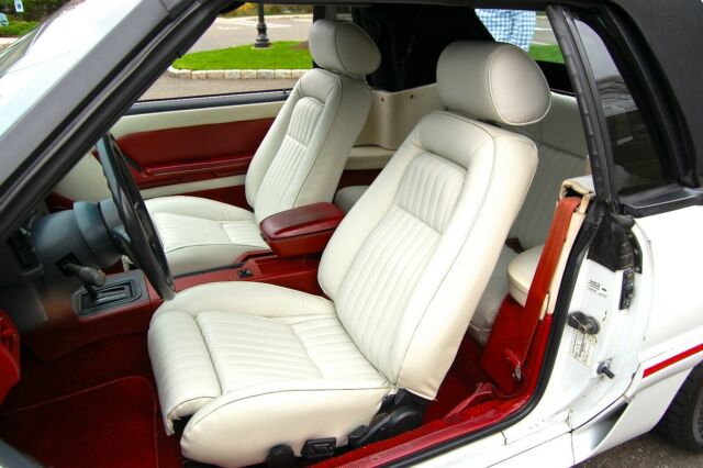1989 White Ford Mustang Convertible