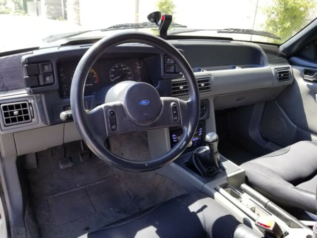 1989 White Ford Mustang Hatchback