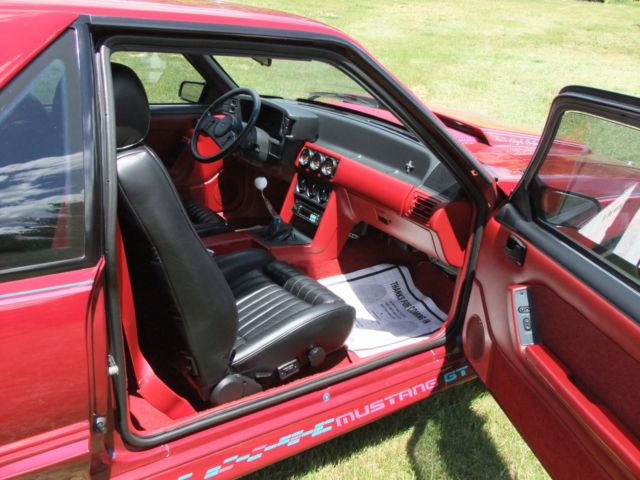 1989 Red Ford Mustang Fastback