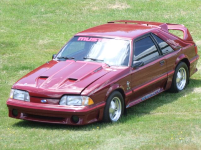 1989 Red Ford Mustang Fastback