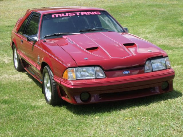 1989 Red Ford Mustang Fastback
