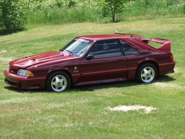 1989 Red Ford Mustang Fastback