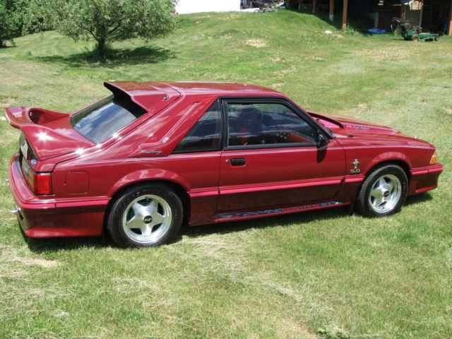 1989 Red Ford Mustang Fastback