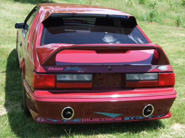 1989 Red Ford Mustang Fastback