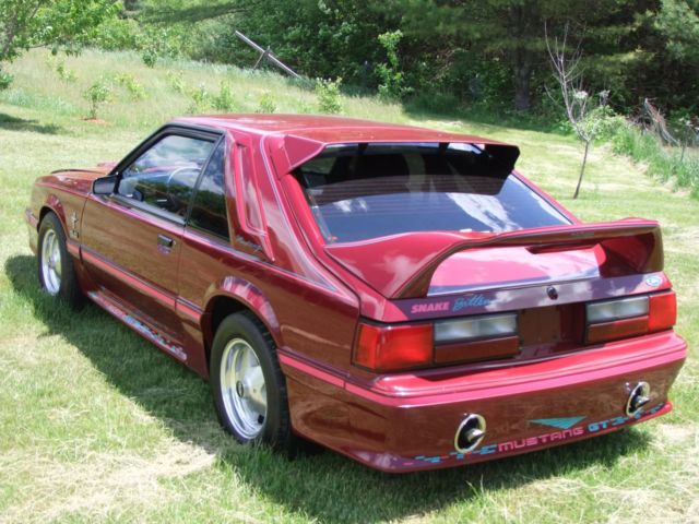 1989 Red Ford Mustang Fastback