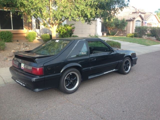 1989 Black Ford Mustang Hatchback