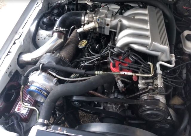 1989 White Ford Mustang