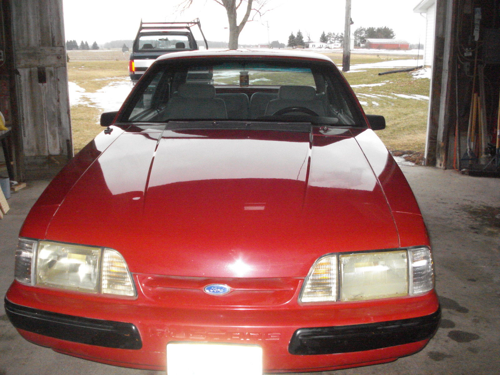 1989 STREWBERRY RED Ford Mustang Hatchback