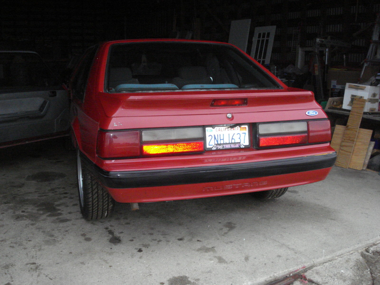 1989 STREWBERRY RED Ford Mustang Hatchback