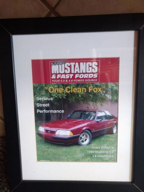 1989 Burgundy Ford Mustang Hatchback