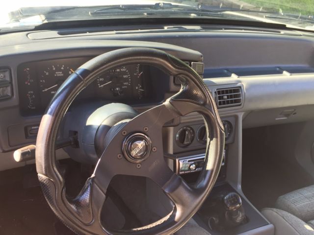 1989 White Ford Mustang Hatchback