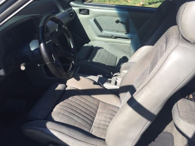 1989 White Ford Mustang Hatchback