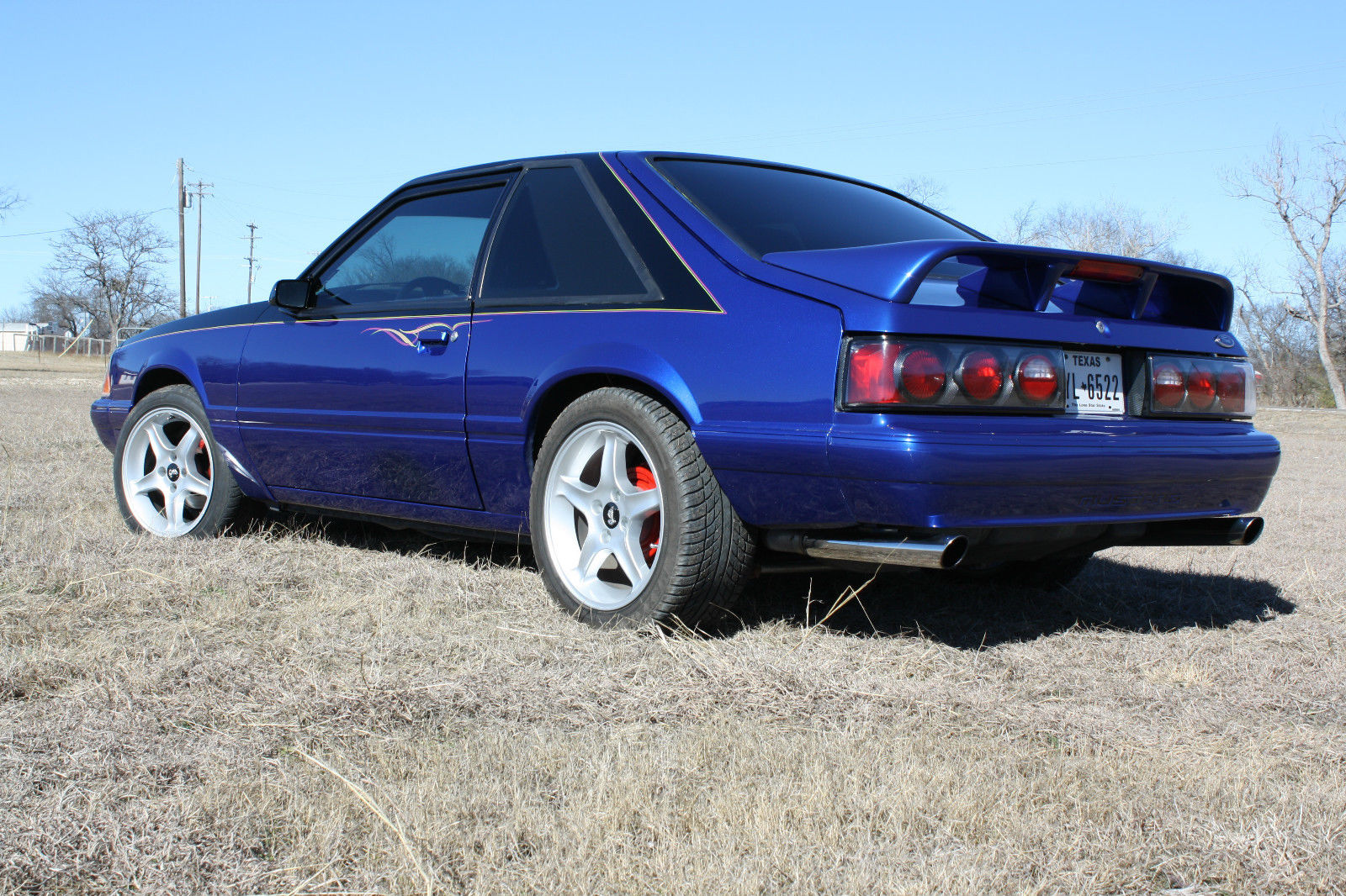 1989 Black/Blue Ford Mustang Hatchback