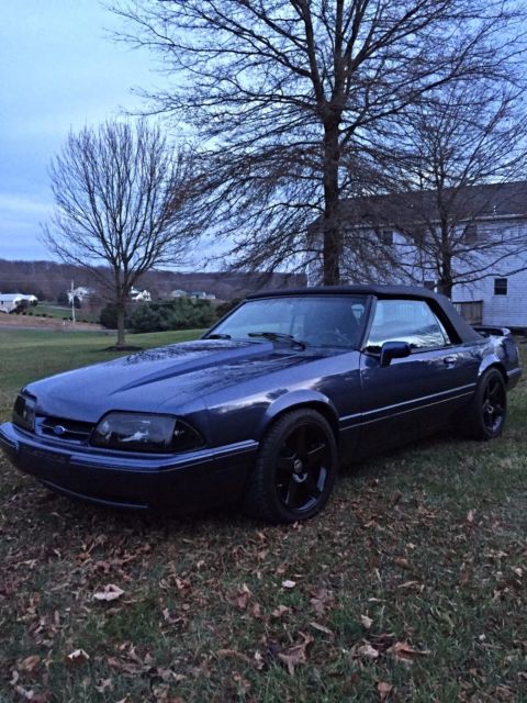1989 Red Ford Mustang Convertible