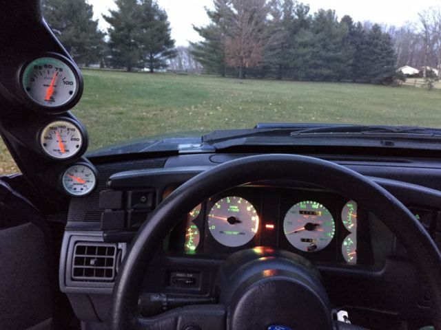 1989 Red Ford Mustang Convertible