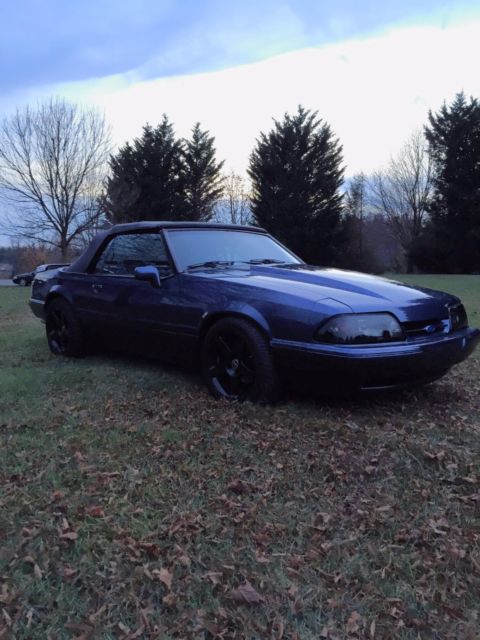 1989 Red Ford Mustang Convertible