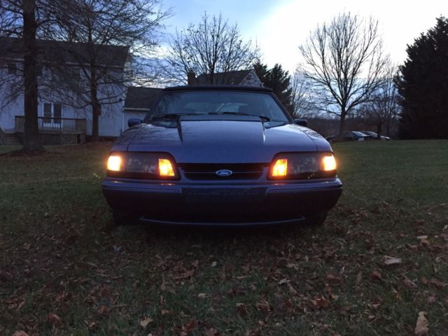1989 Red Ford Mustang Convertible