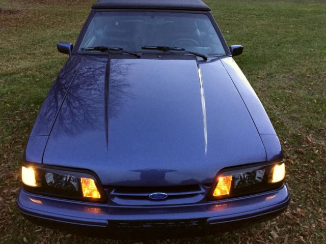1989 Red Ford Mustang Convertible