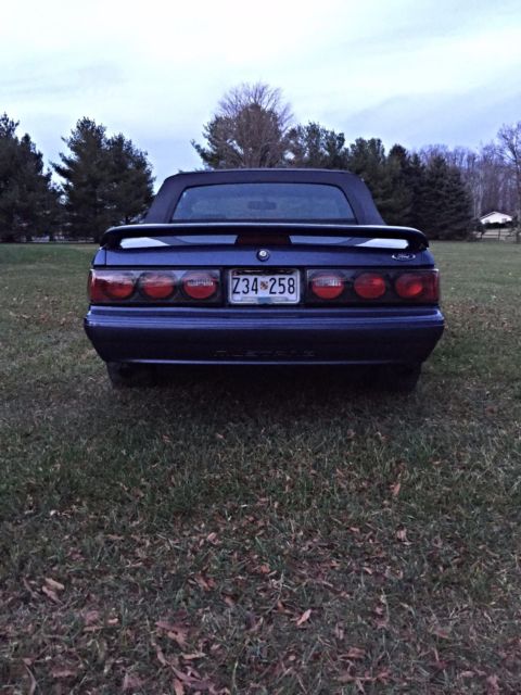 1989 Red Ford Mustang Convertible