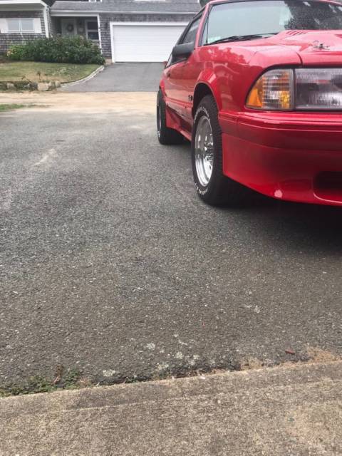 1989 Red Ford Mustang Hatchback
