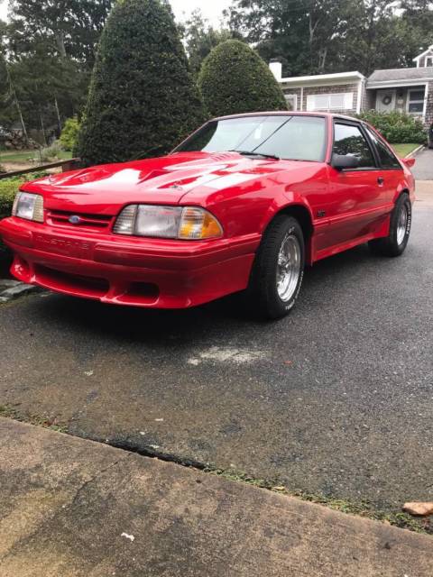 1989 Red Ford Mustang Hatchback