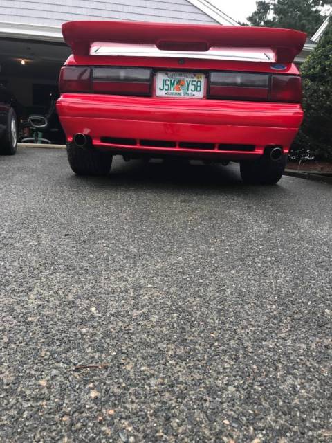 1989 Red Ford Mustang Hatchback