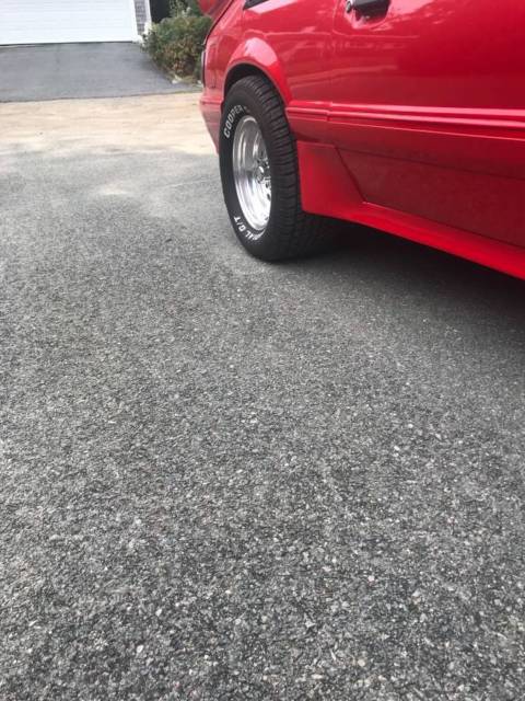 1989 Red Ford Mustang Hatchback