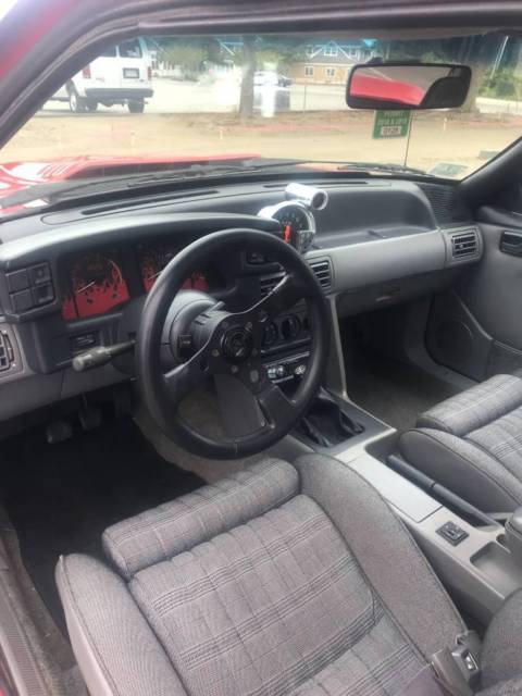 1989 Red Ford Mustang Hatchback