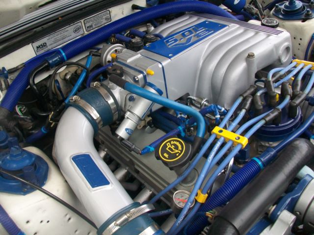 1989 Blue Ford Mustang Hatchback