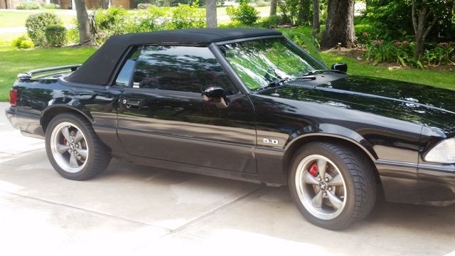 1989 Black Ford Mustang Convertible