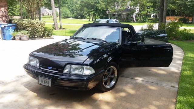 1989 Black Ford Mustang Convertible