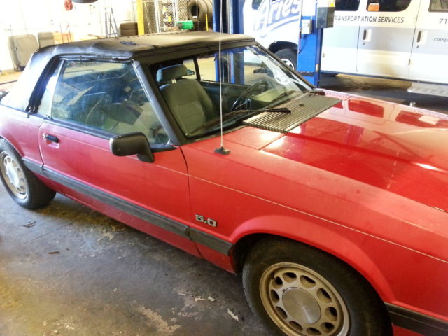 1989 Black Ford Mustang Convertible