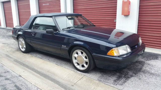 1989 Black Ford Mustang Convertible