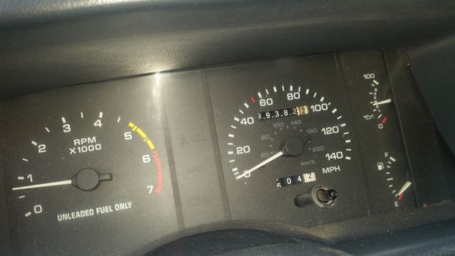 1989 Red Ford Mustang Convertible