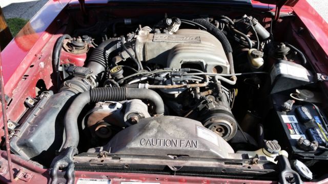 1989 Red Ford Mustang Convertible
