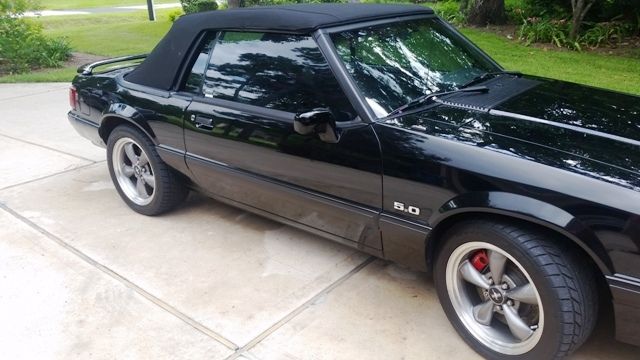 1989 Black Ford Mustang Convertible
